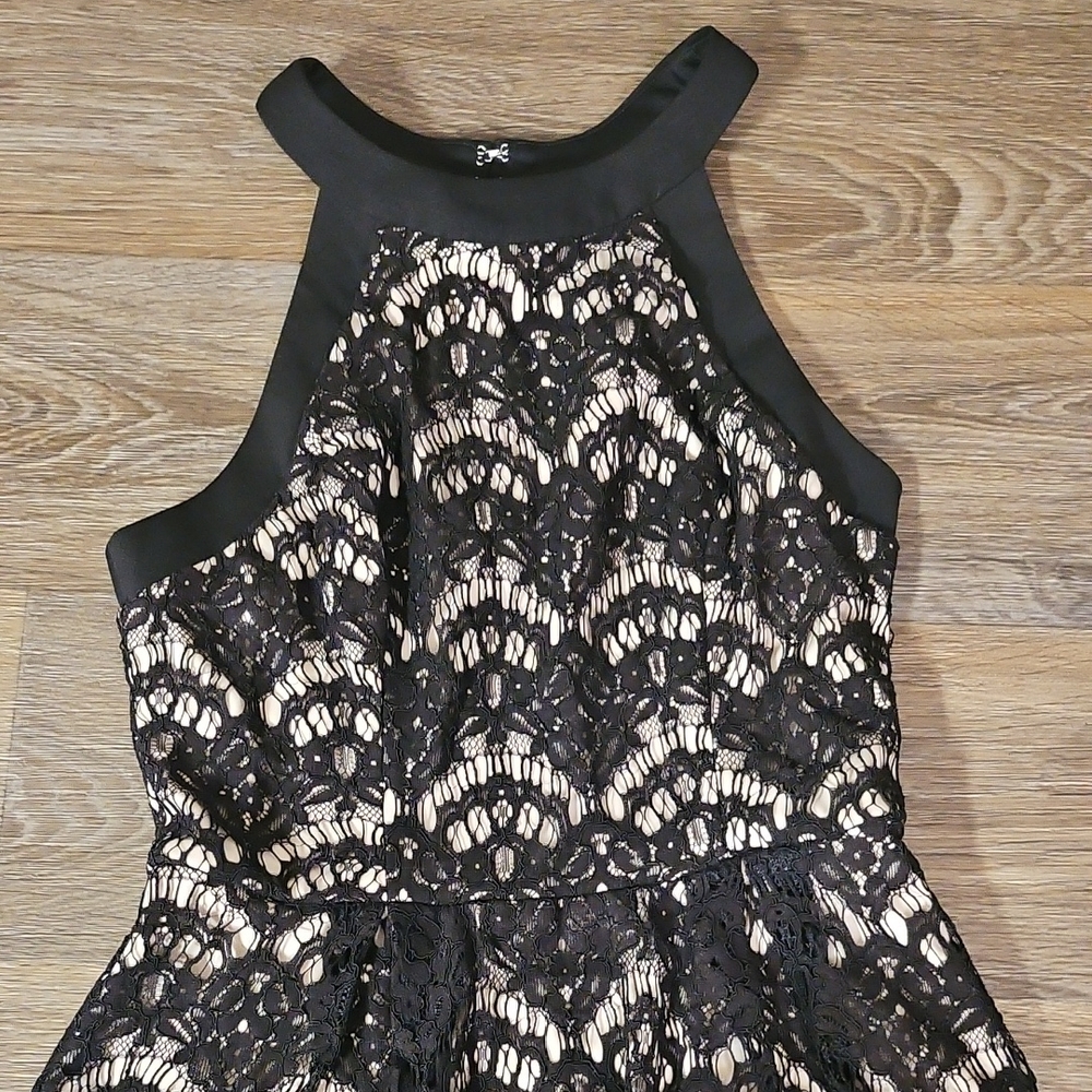 Speechless Black and Cream Dress